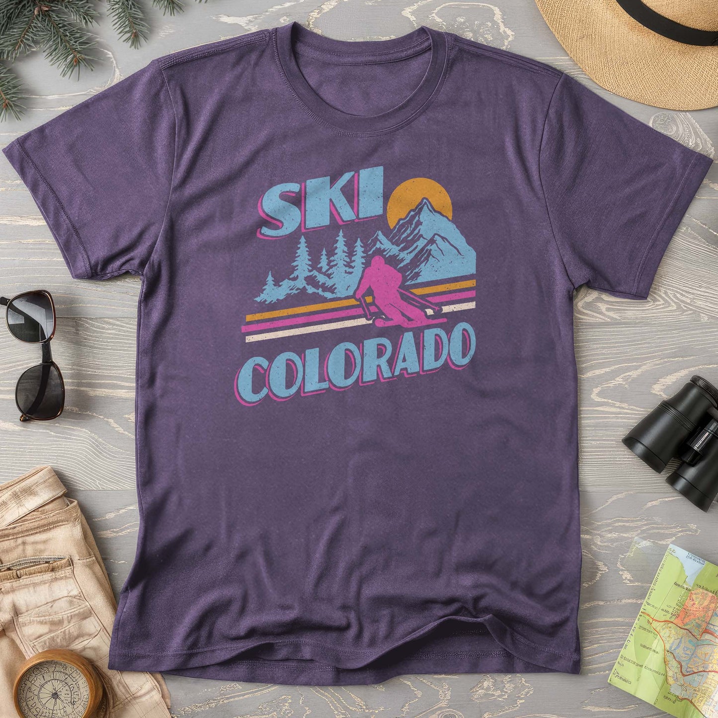 Ski Colorado Retro 80's Comfort Colors T-Shirt