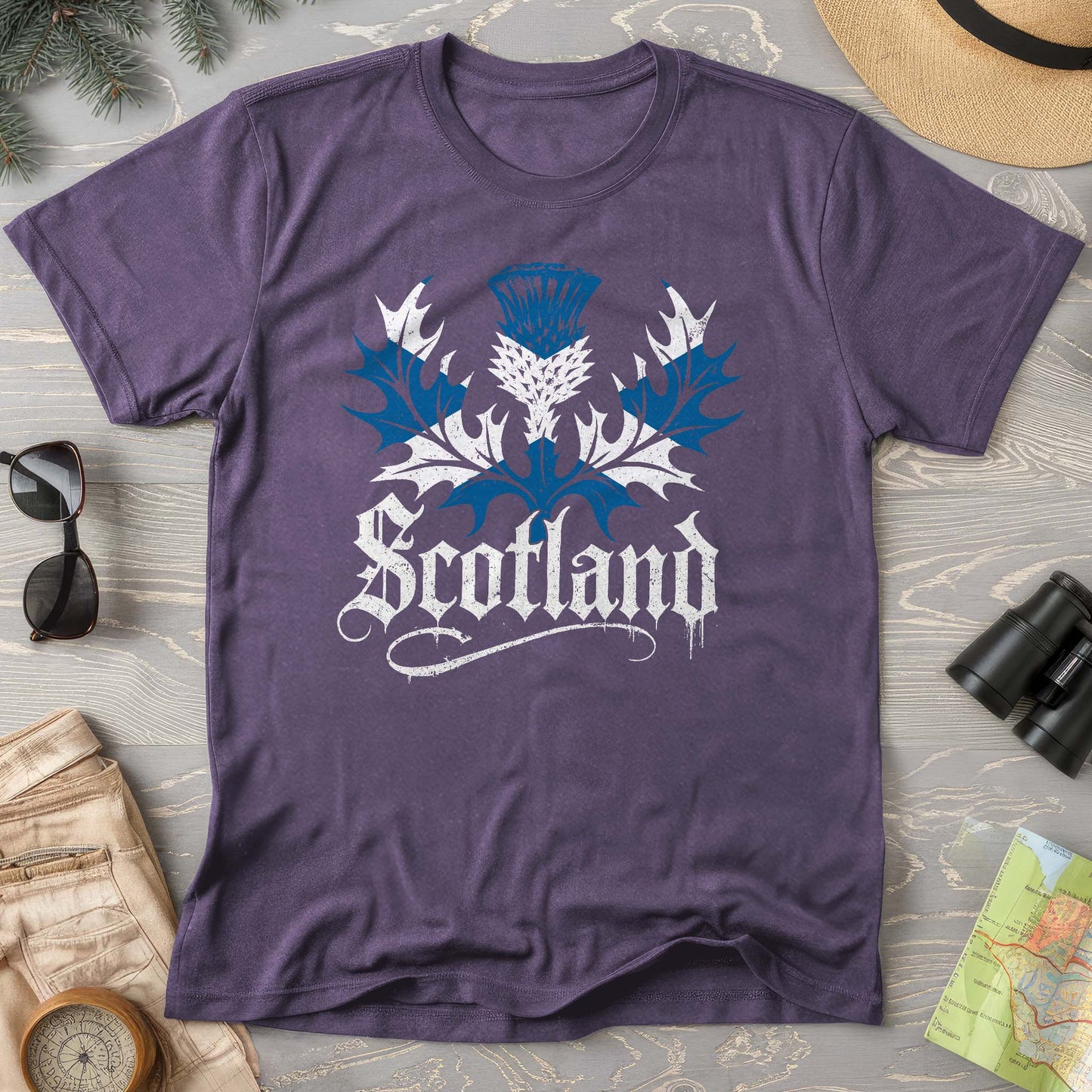 Scotland Gothic Thistle Comfort Colors T-Shirt