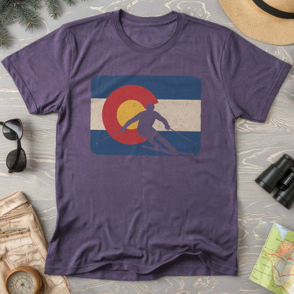 Colorado Flag Skier Comfort Colors T-Shirt