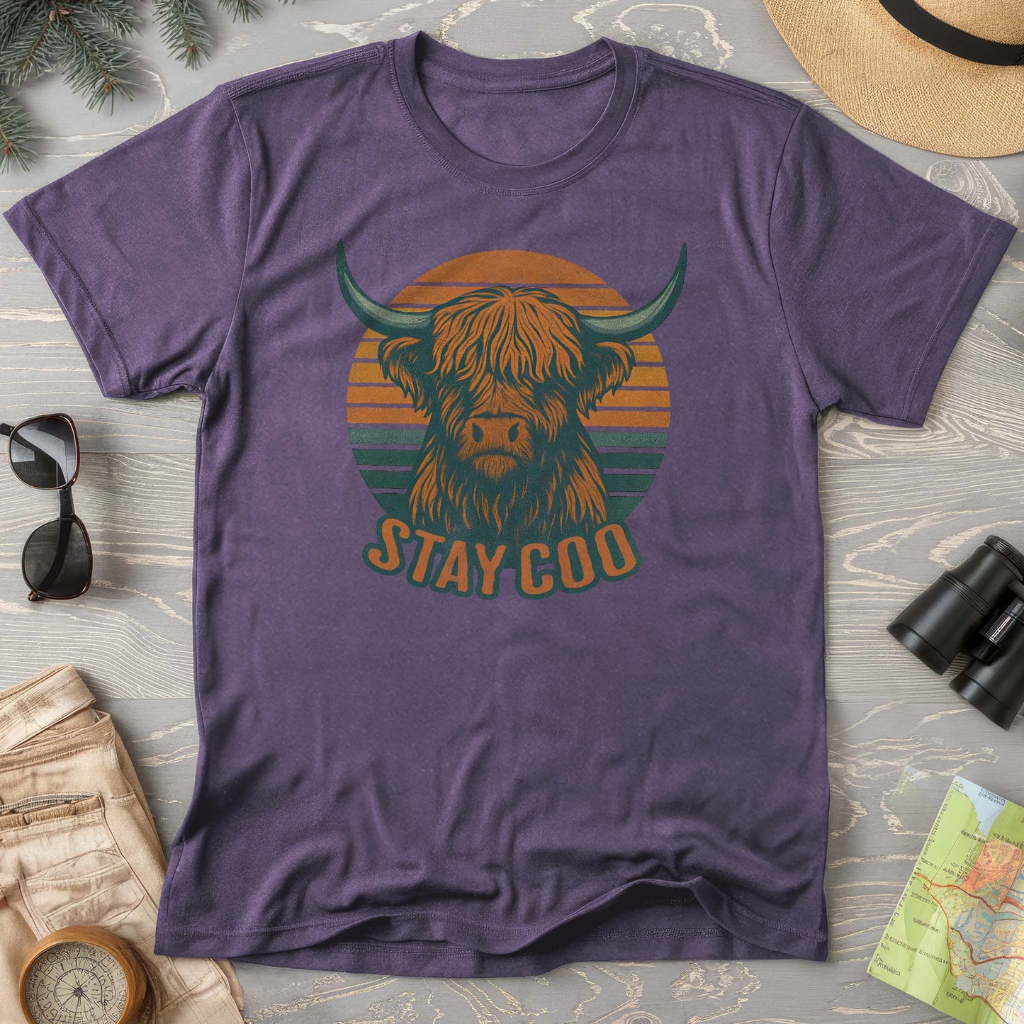 Highland Cow "Stay Coo" Comfort Colors T-Shirt