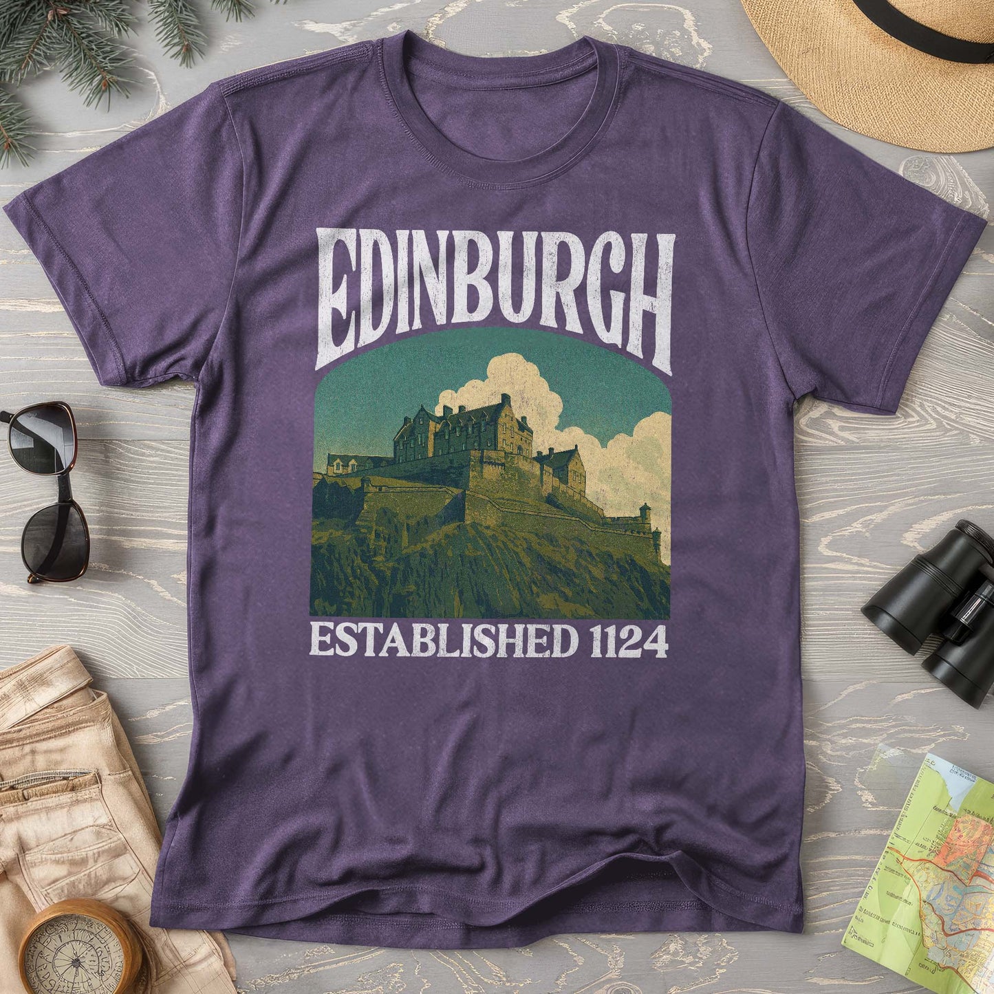 Edinburgh Scotland "Big and Bold" Comfort Colors T-Shirt