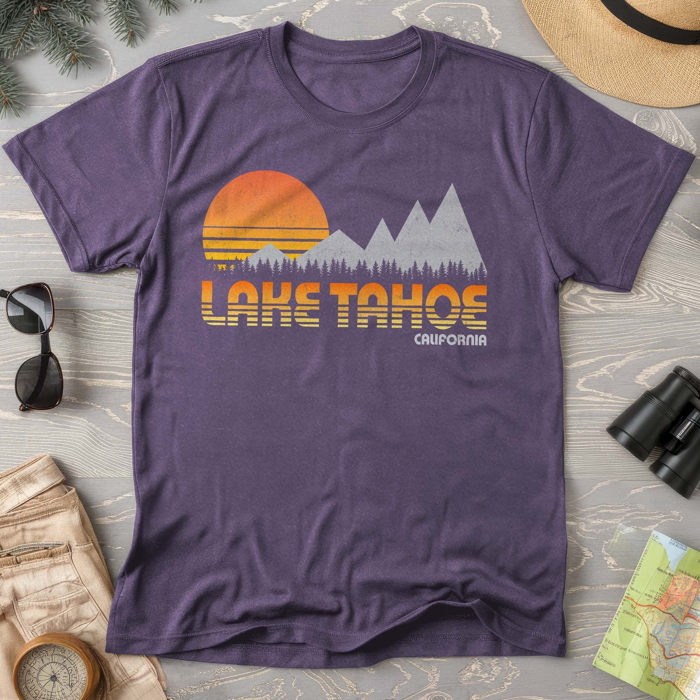 Lake Tahoe Retro 80's Comfort Colors T-Shirt