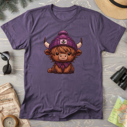 Tartan Highland Cow Comfort Colors T-Shirt