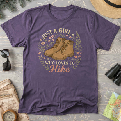Just a Girl Who Loves to Hike Comfort Colors T-Shirt