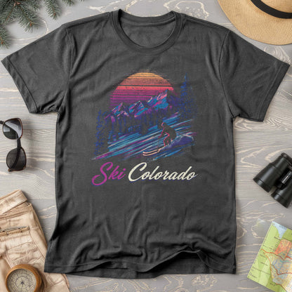 Ski Colorado Retro Sunset Comfort Colors T-Shirt