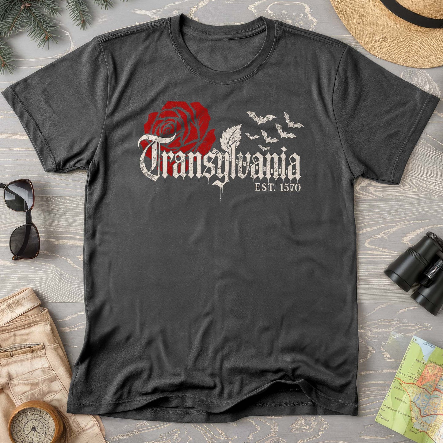 Transylvania Gothic Rose Comfort Colors T-Shirt