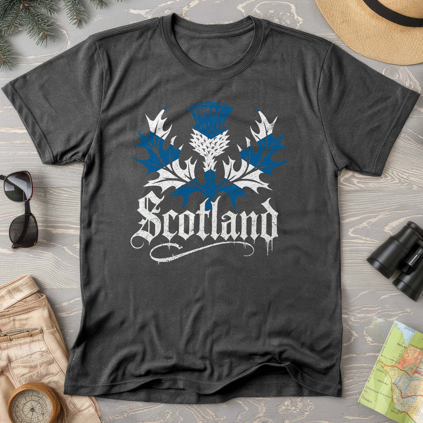 Scotland Gothic Thistle Comfort Colors T-Shirt