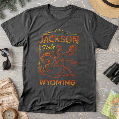 Jackson Hole "Linocut Cowboy" Comfort Colors T-Shirt