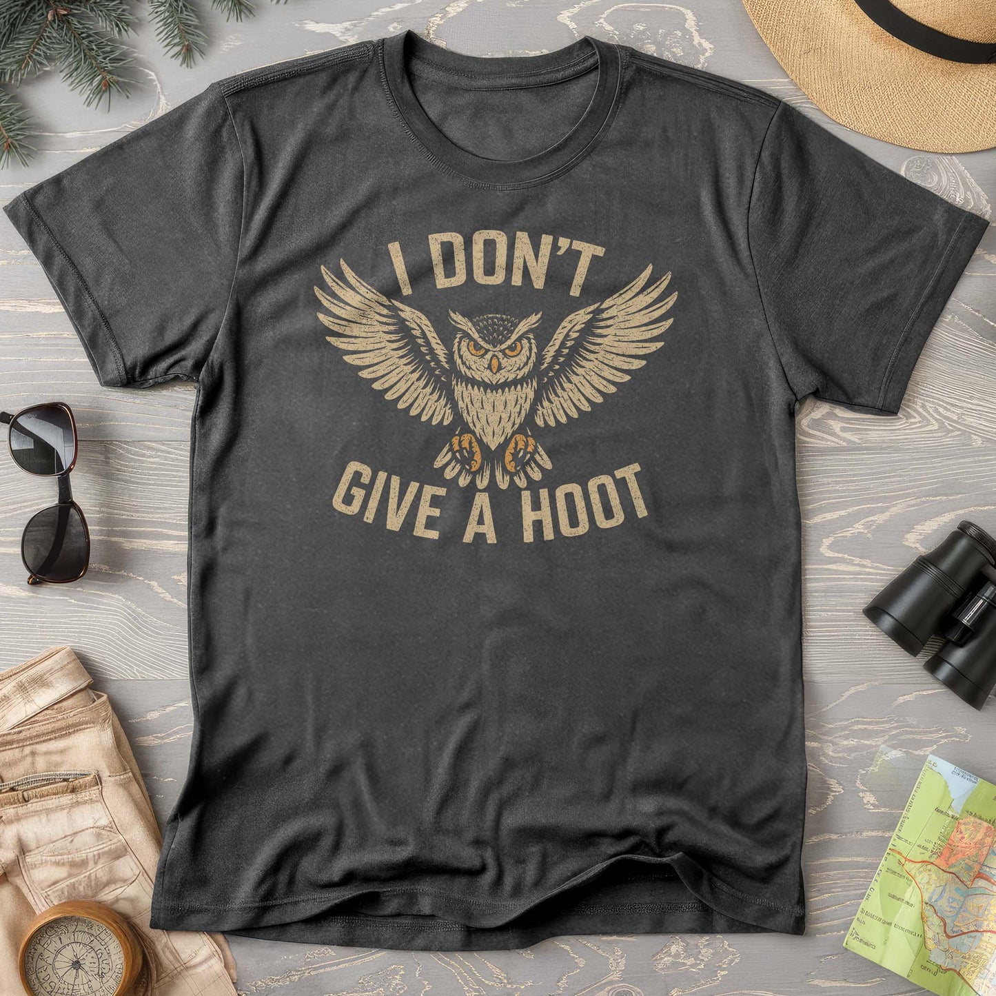 I Don't Give a Hoot "Vintage Owl" Comfort Colors