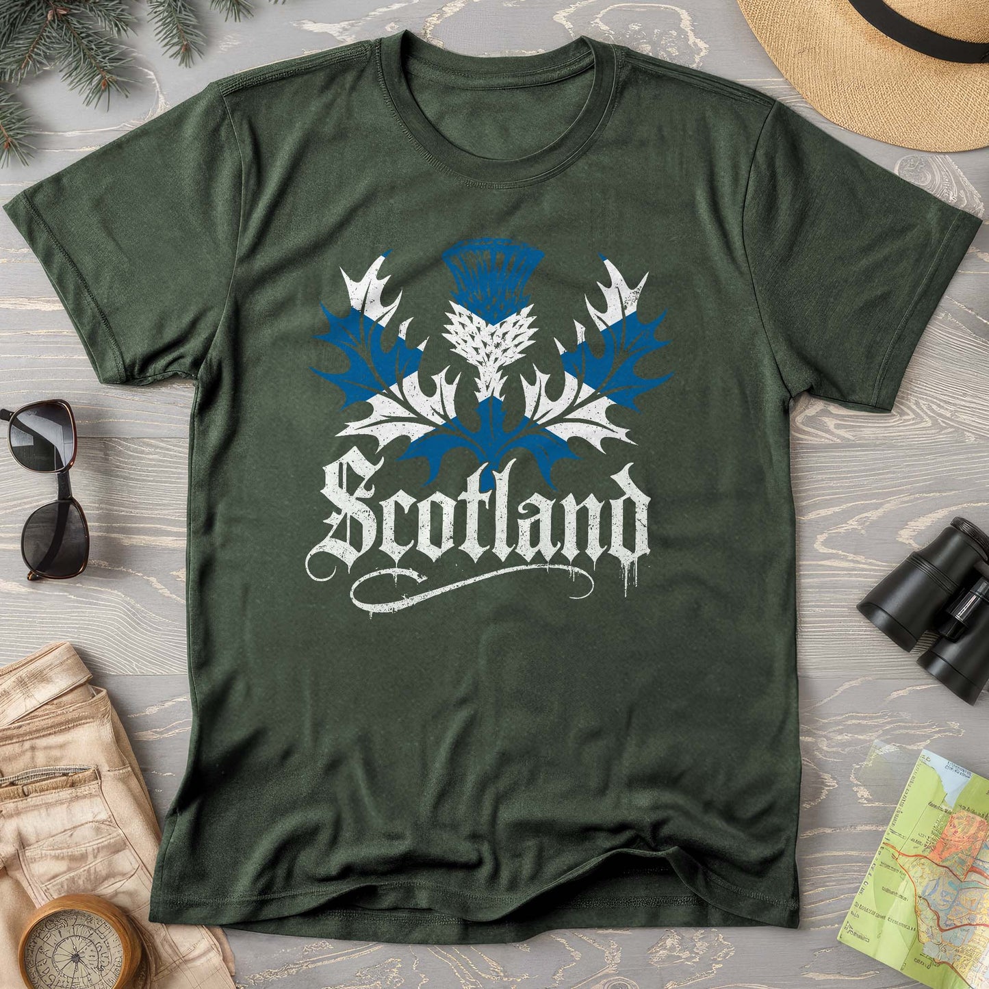 Scotland Gothic Thistle Comfort Colors T-Shirt