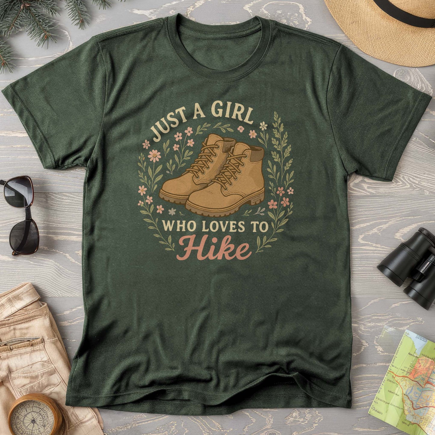 Just a Girl Who Loves to Hike Comfort Colors T-Shirt