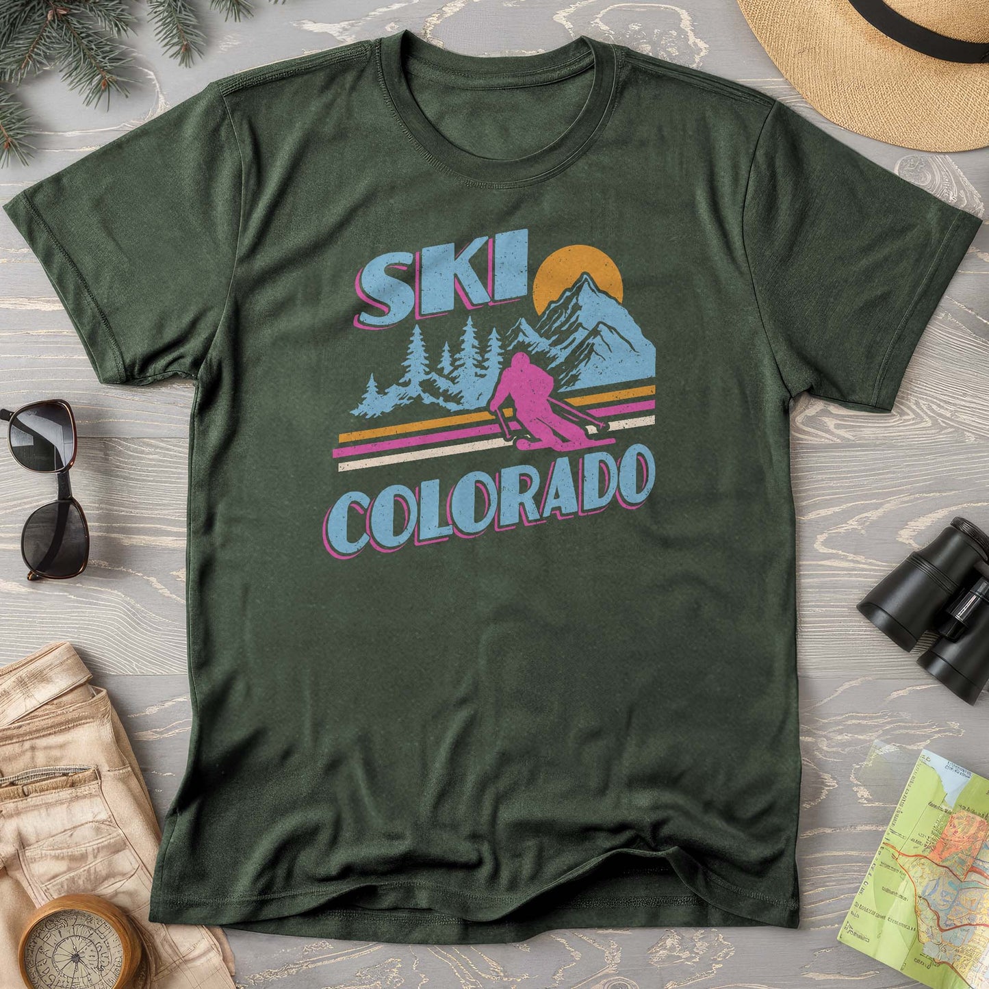 Ski Colorado Retro 80's Comfort Colors T-Shirt