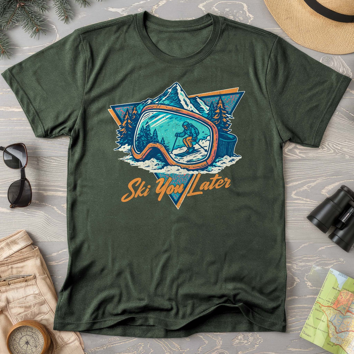 Ski You Later Retro 1980's Comfort Colors T-Shirt