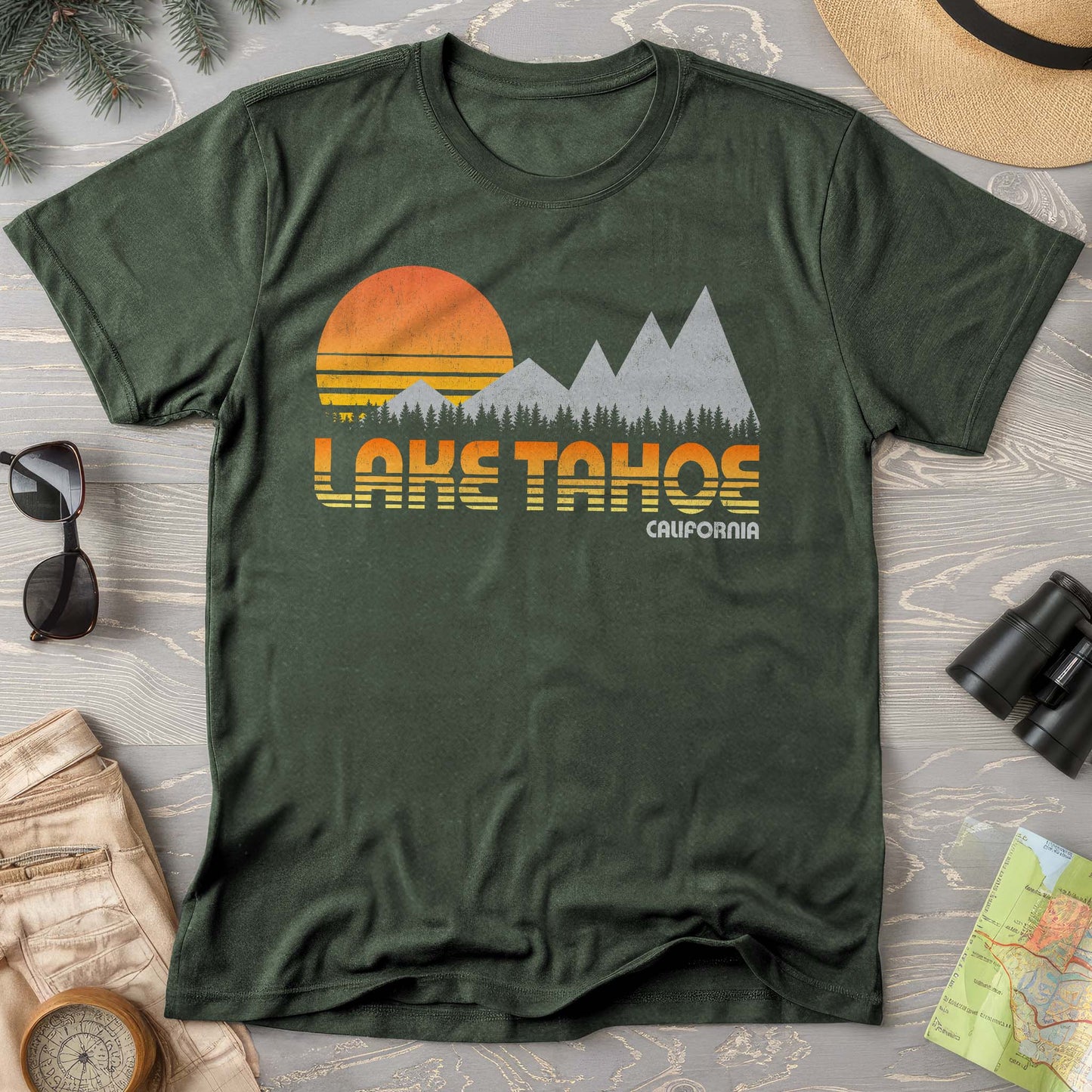 Lake Tahoe Retro 80's Comfort Colors T-Shirt