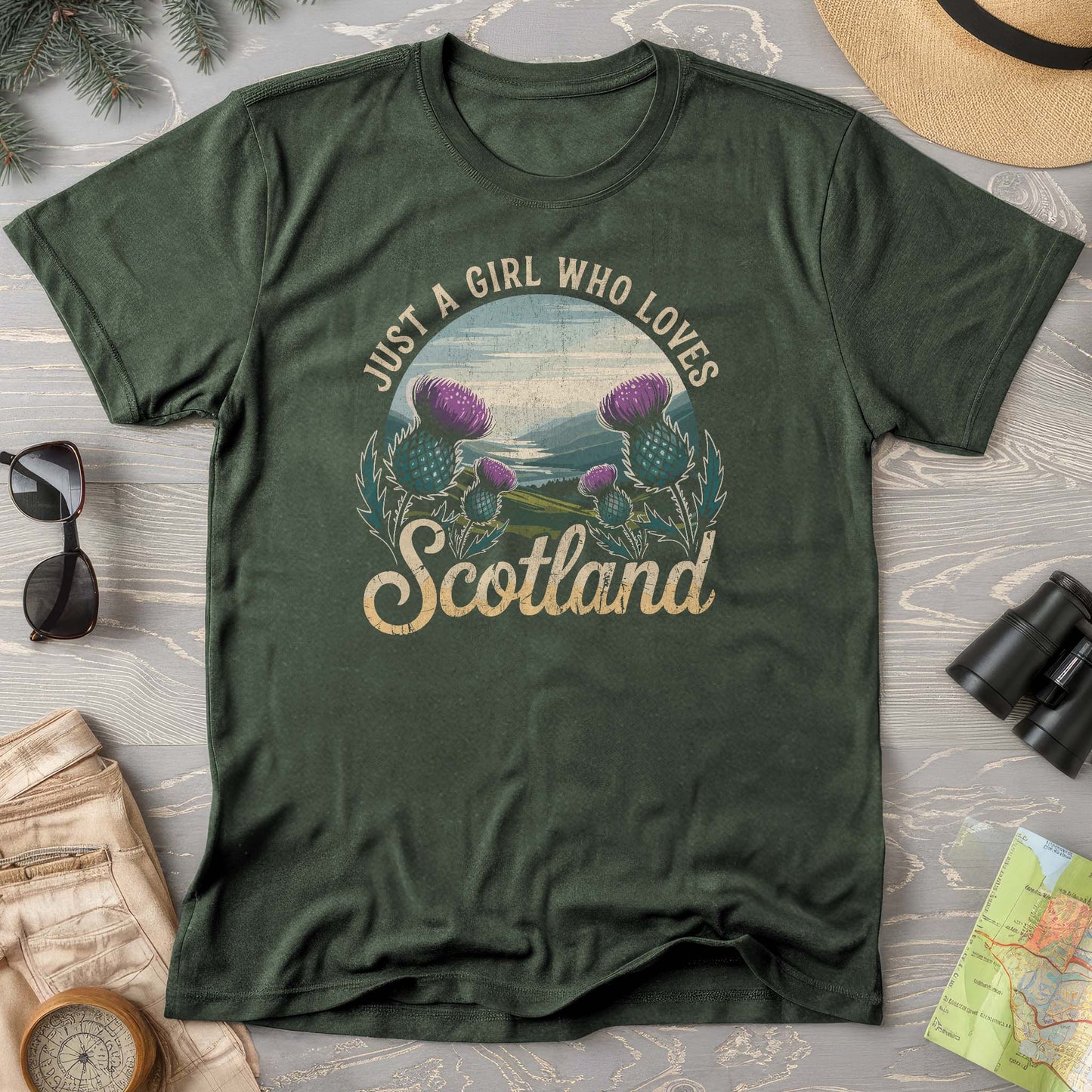 Just a Girl Who Loves Scotland Comfort Colors T-Shirt