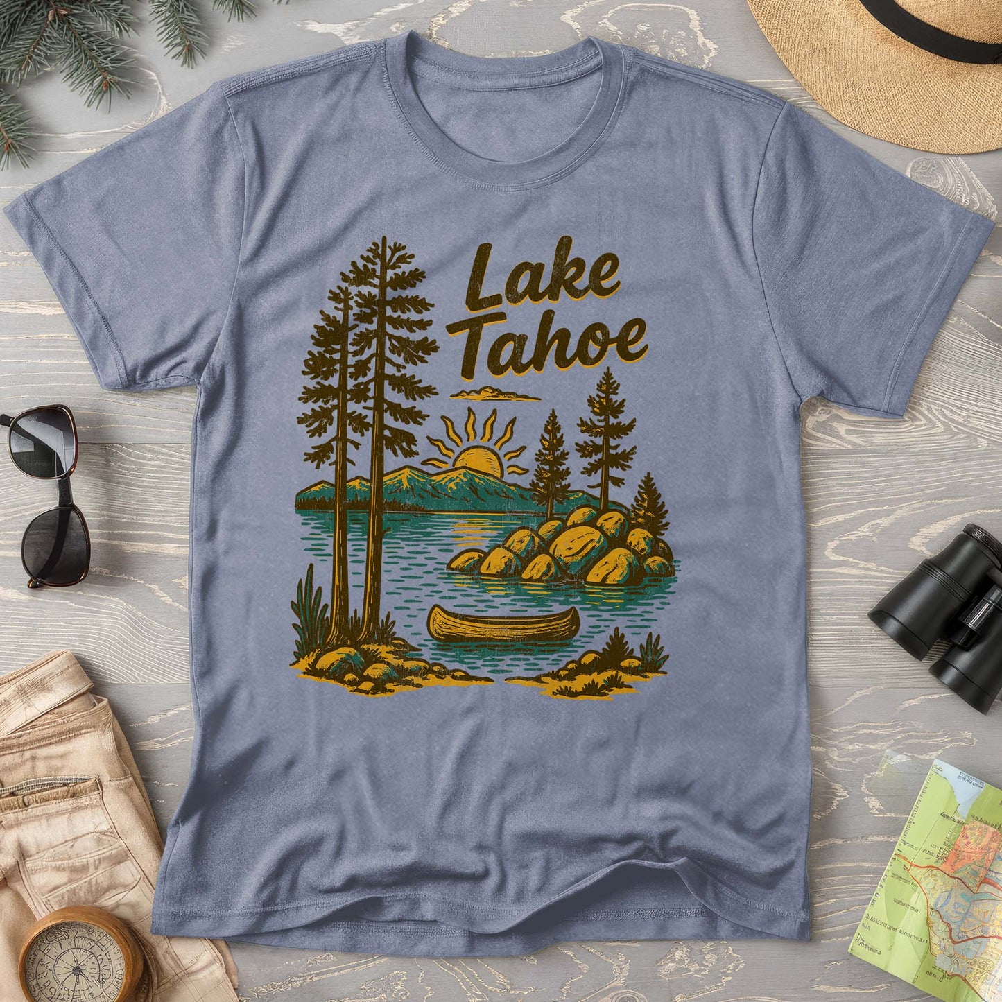Lake Tahoe Canoe Sketch