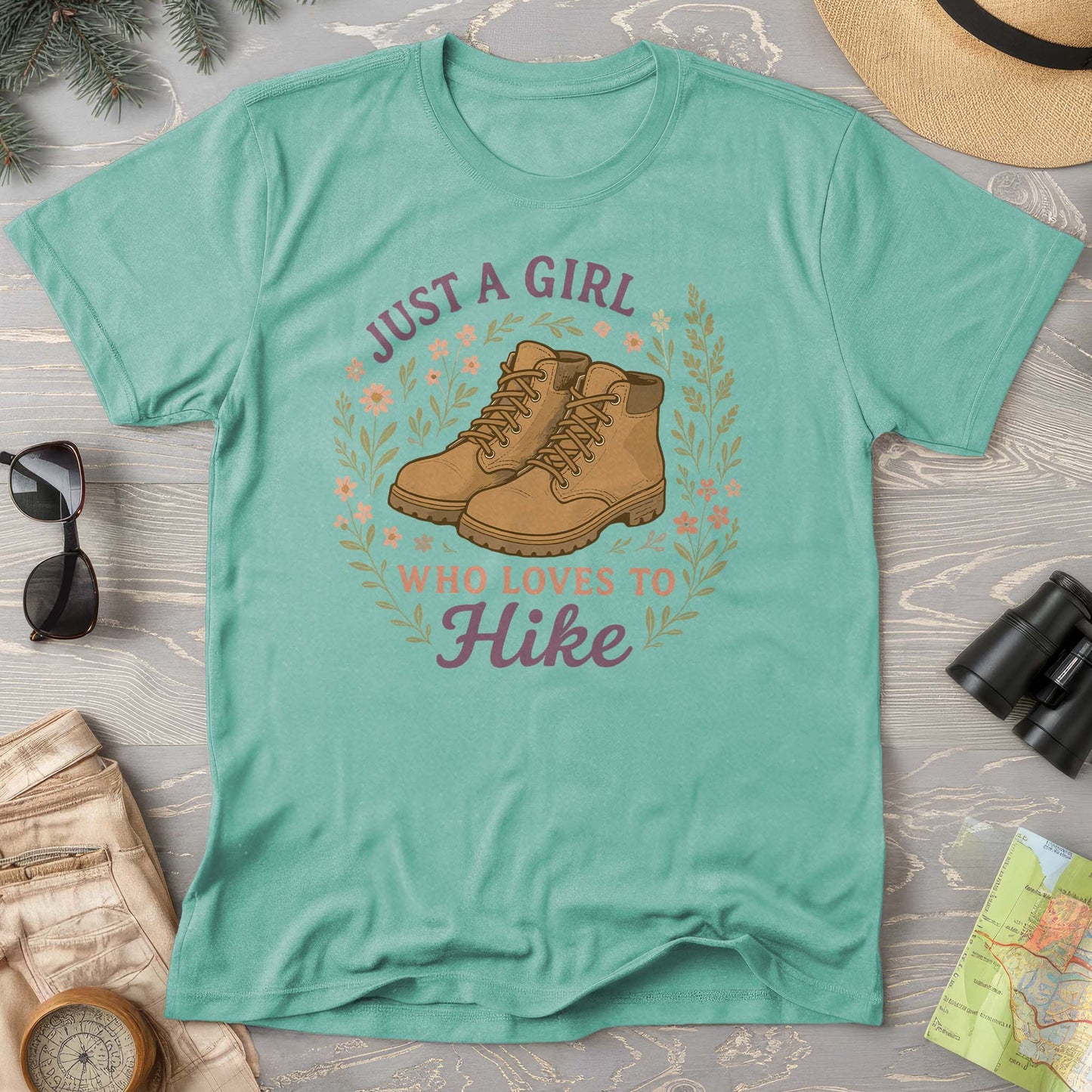 Just a Girl Who Loves to Hike Comfort Colors T-Shirt