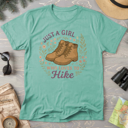 Just a Girl Who Loves to Hike Comfort Colors T-Shirt