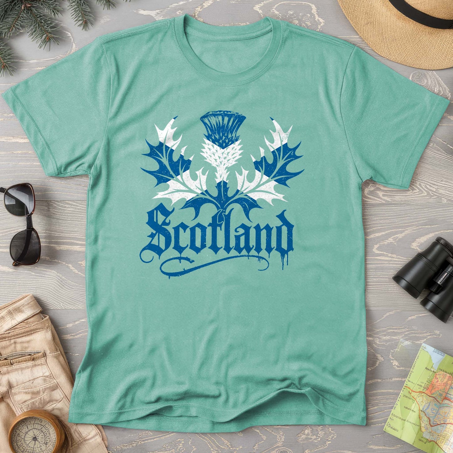 Scotland Gothic Thistle Comfort Colors T-Shirt