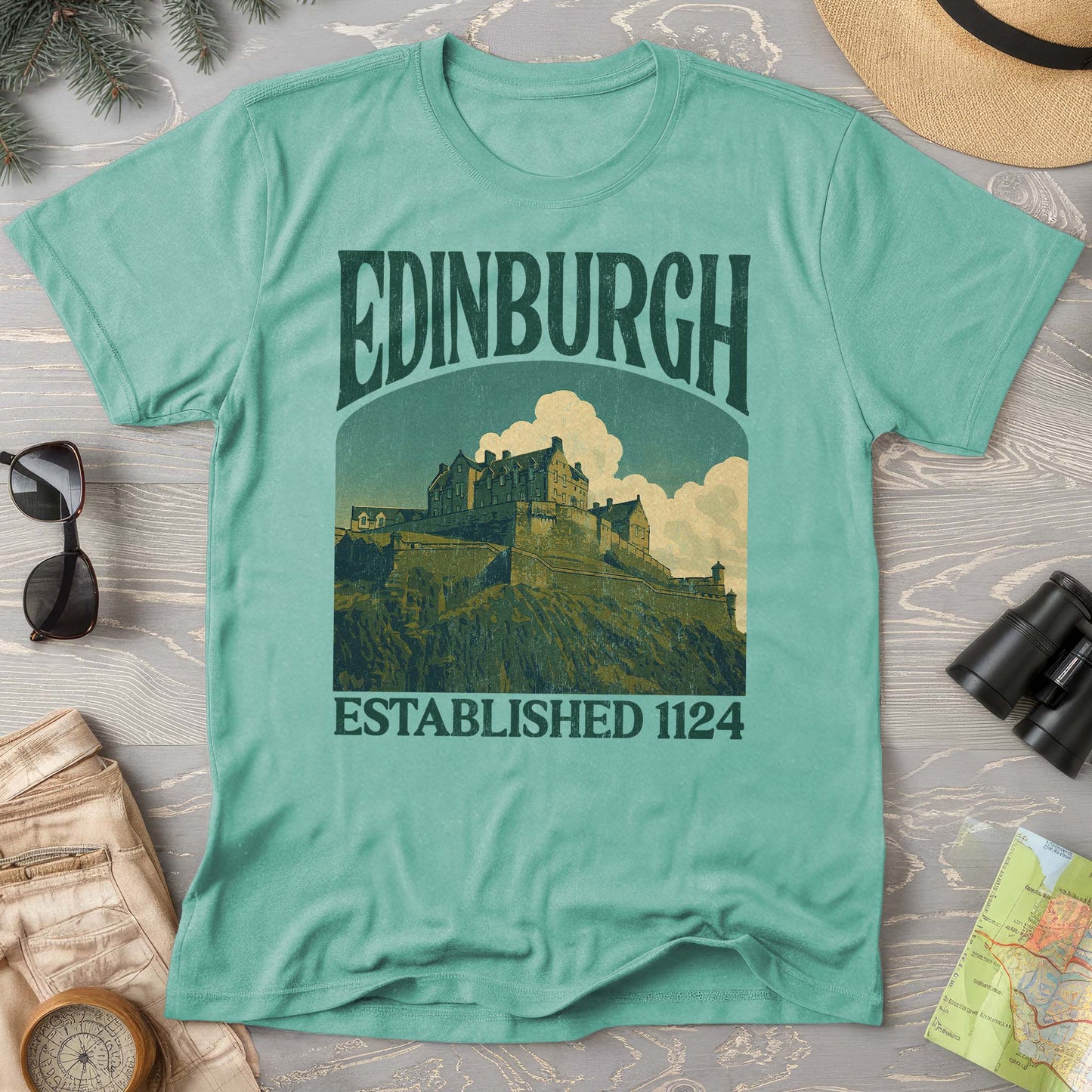 Edinburgh Scotland "Big and Bold" Comfort Colors T-Shirt