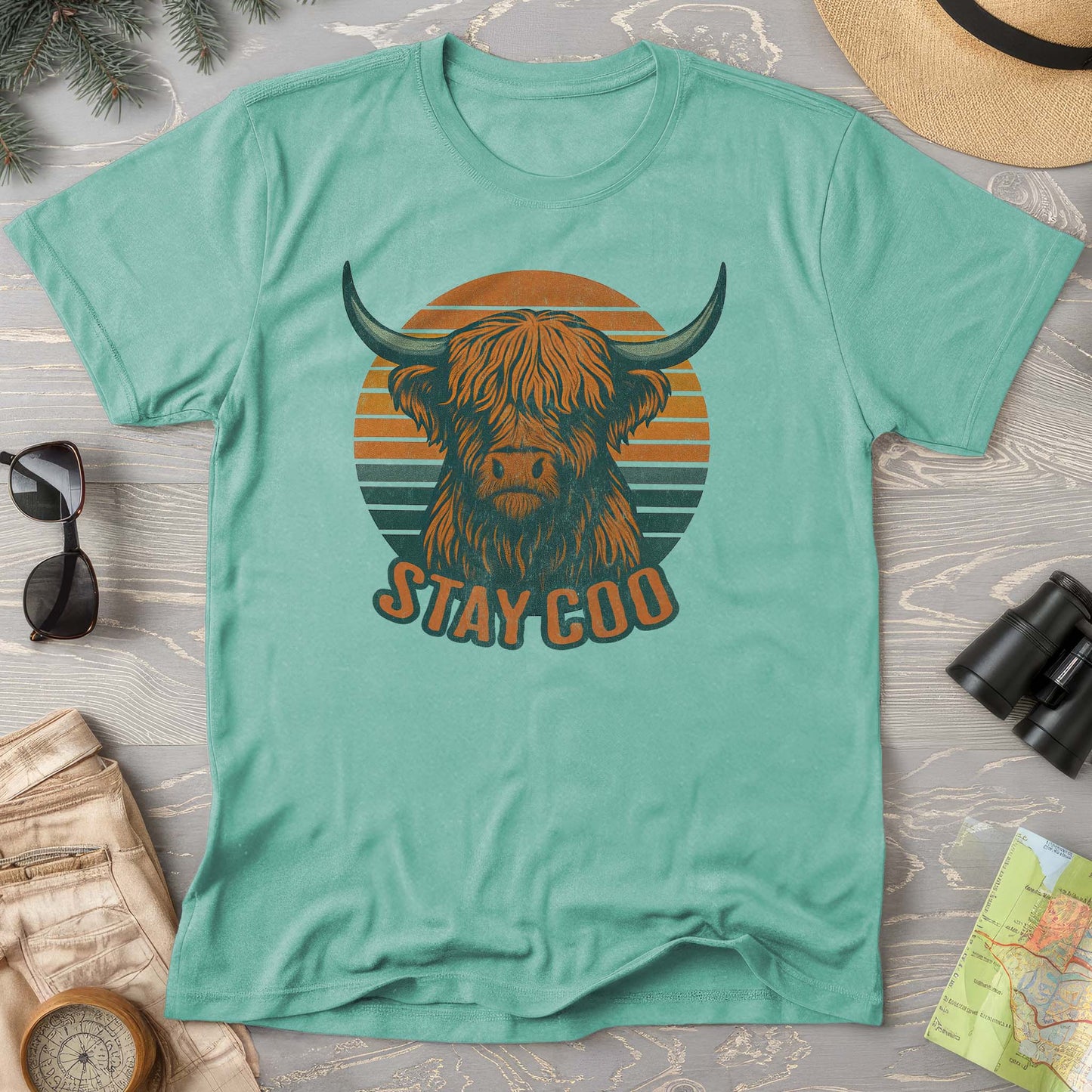 Highland Cow "Stay Coo" Comfort Colors T-Shirt