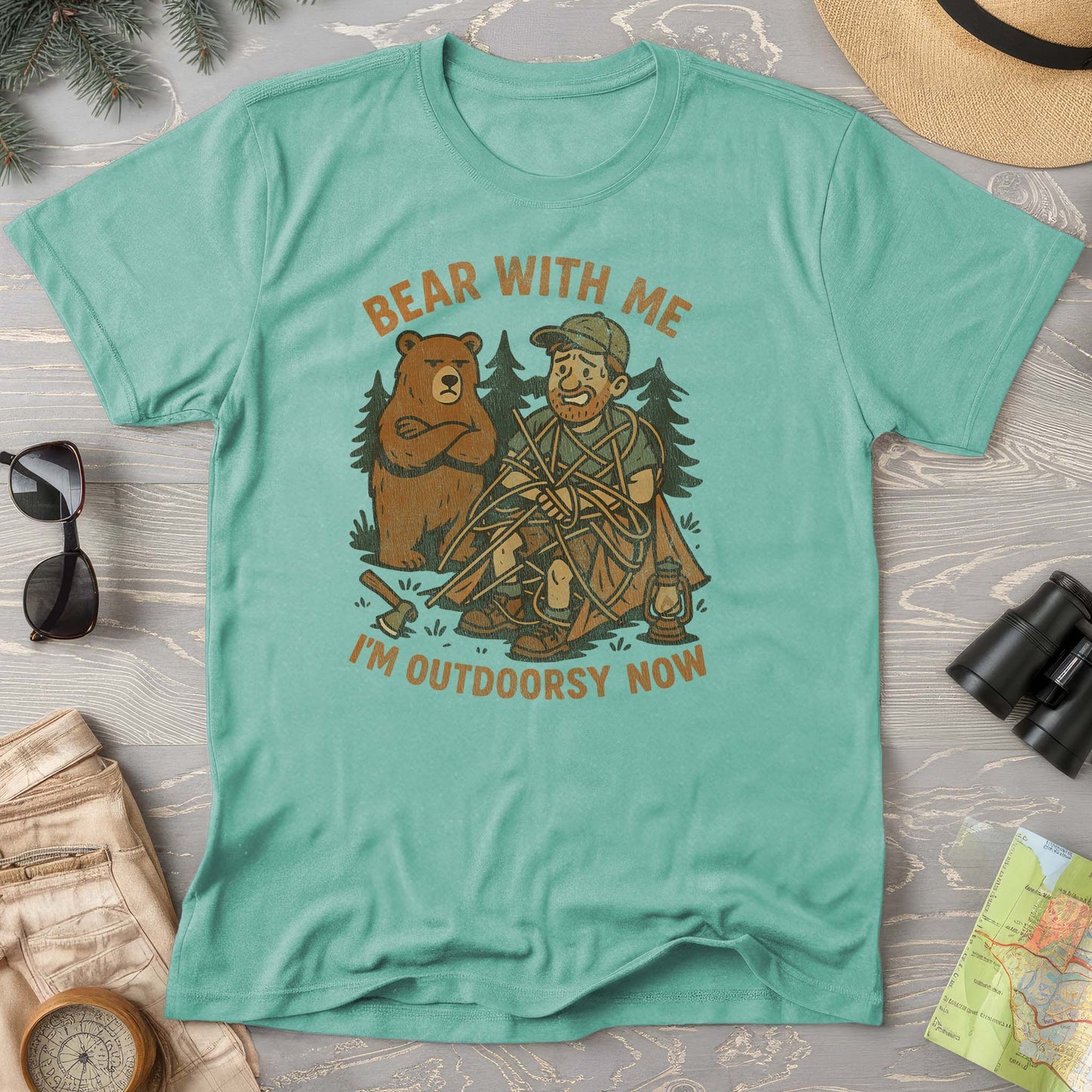 Men's "Bear With Me" Outdoorsy Comfort Colors T-Shirt