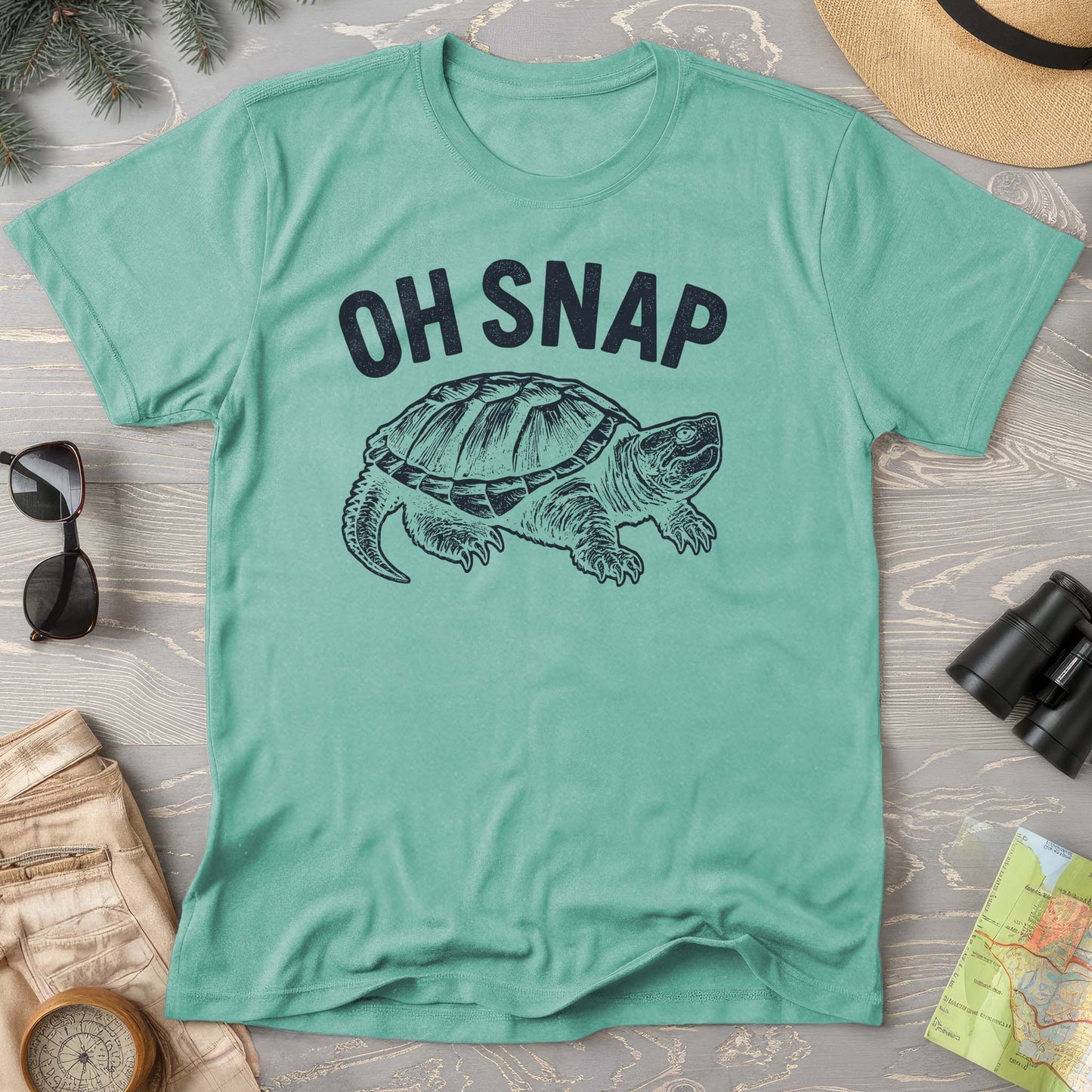 Snapping Turtle "Oh Snap" Textured Comfort Colors T-Shirt