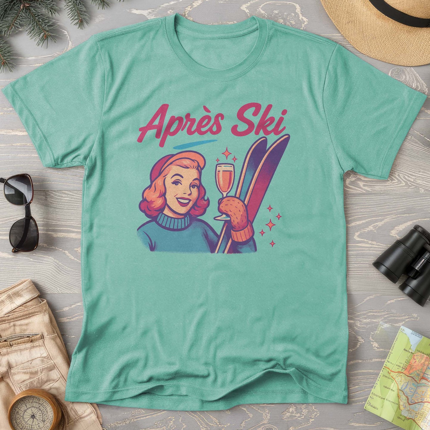 Apres Ski Retro 1950's Comfort Colors T-Shirt