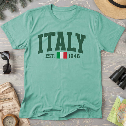 Italy Varsity Flag Comfort Colors T-Shirt