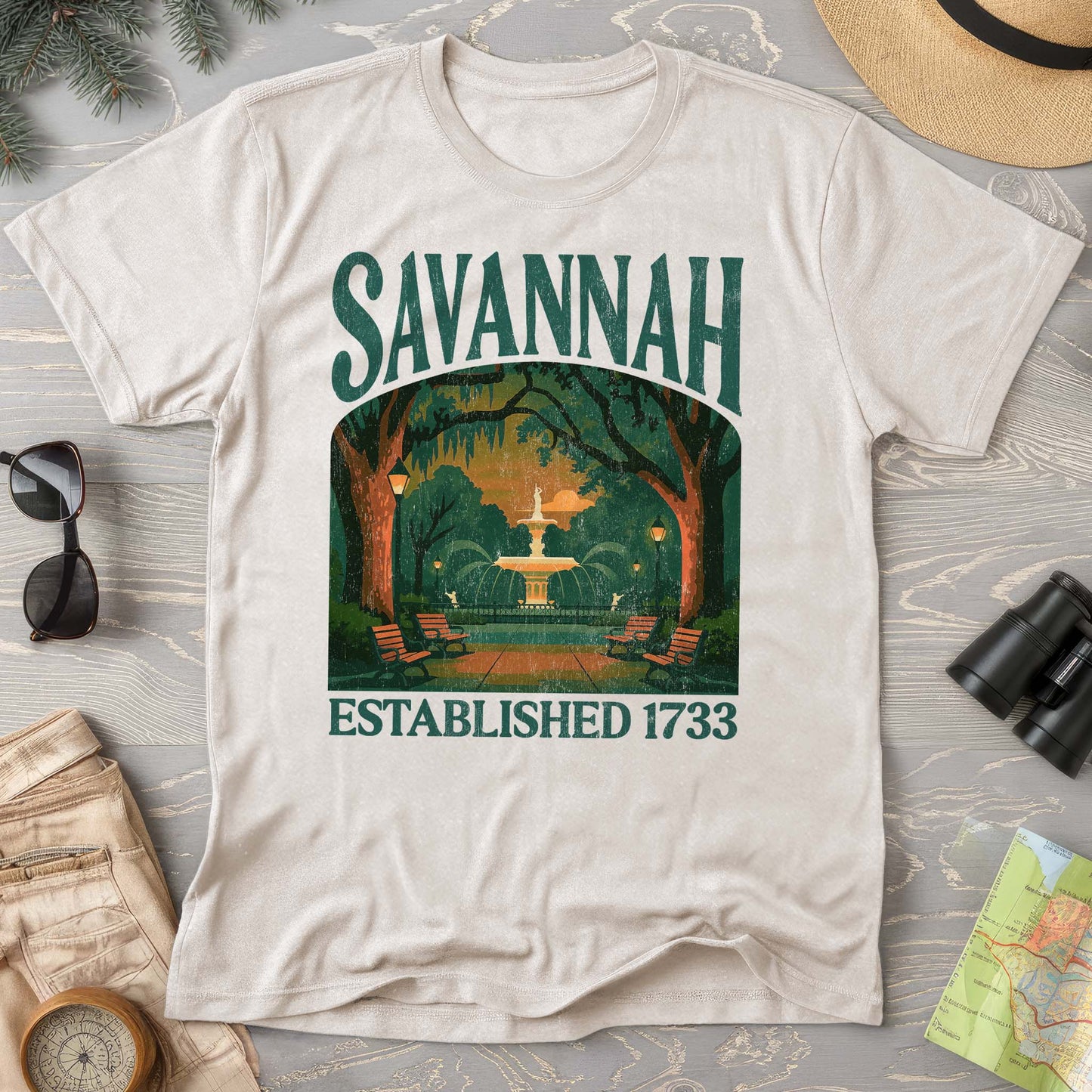 Savannah Georgia "Big and Bold" Comfort Colors T-Shirt