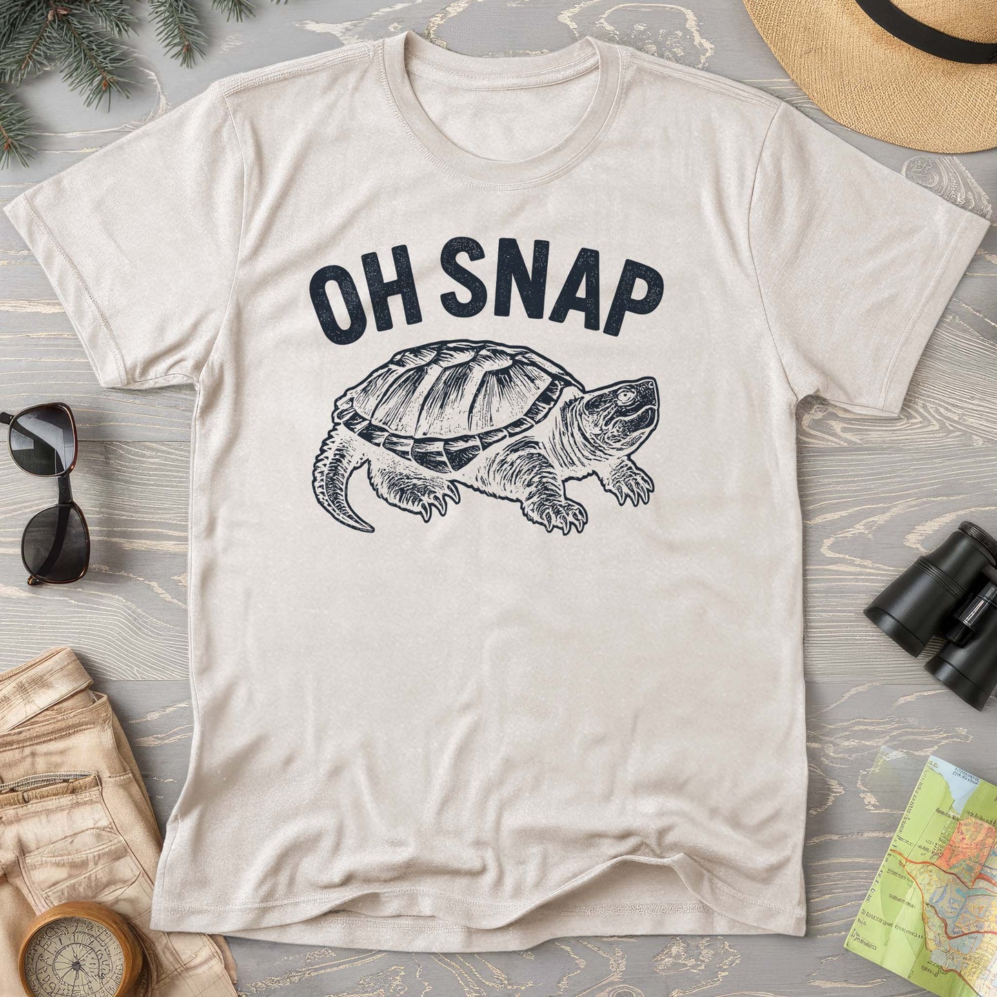 Snapping Turtle "Oh Snap" Textured Comfort Colors T-Shirt