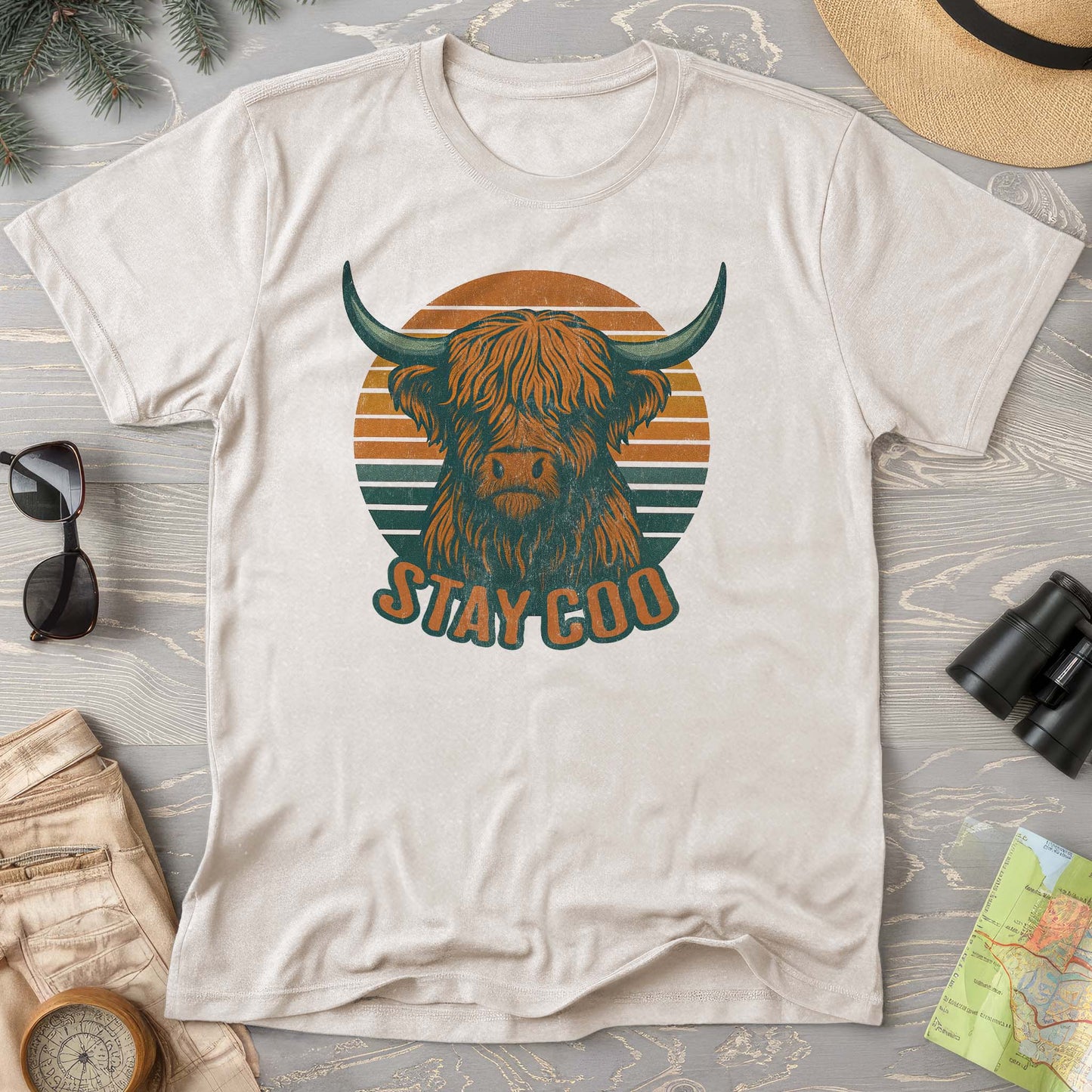 Highland Cow "Stay Coo" Comfort Colors T-Shirt