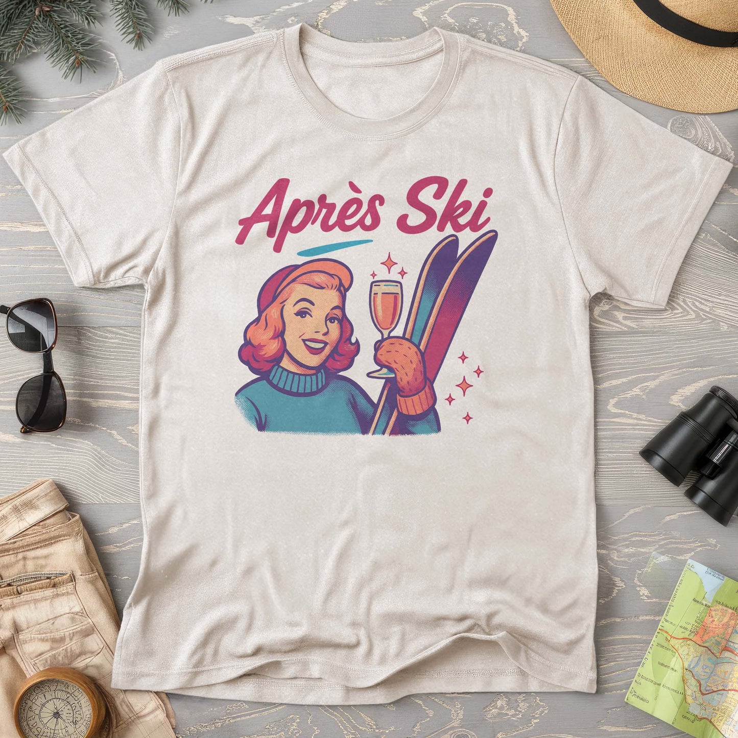 Apres Ski Retro 1950's Comfort Colors T-Shirt