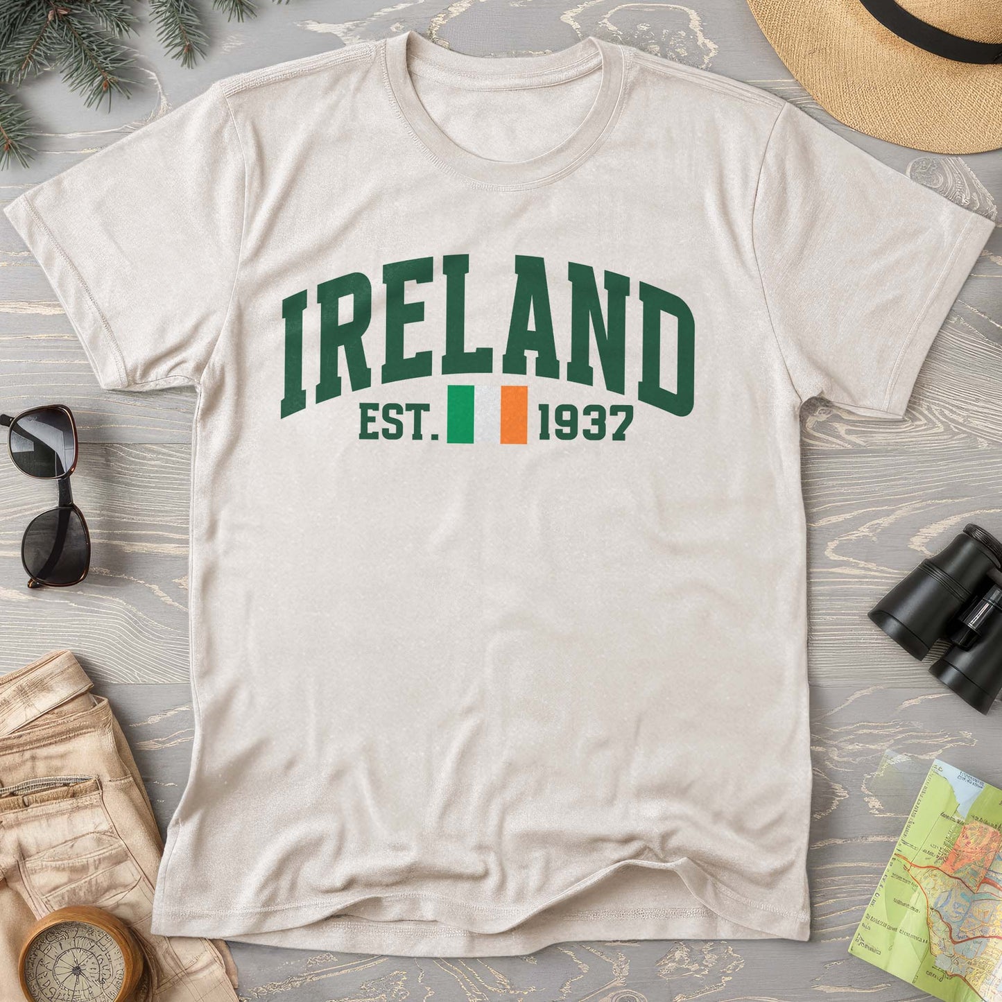 Ireland Varsity Flag Comfort Colors T-Shirt