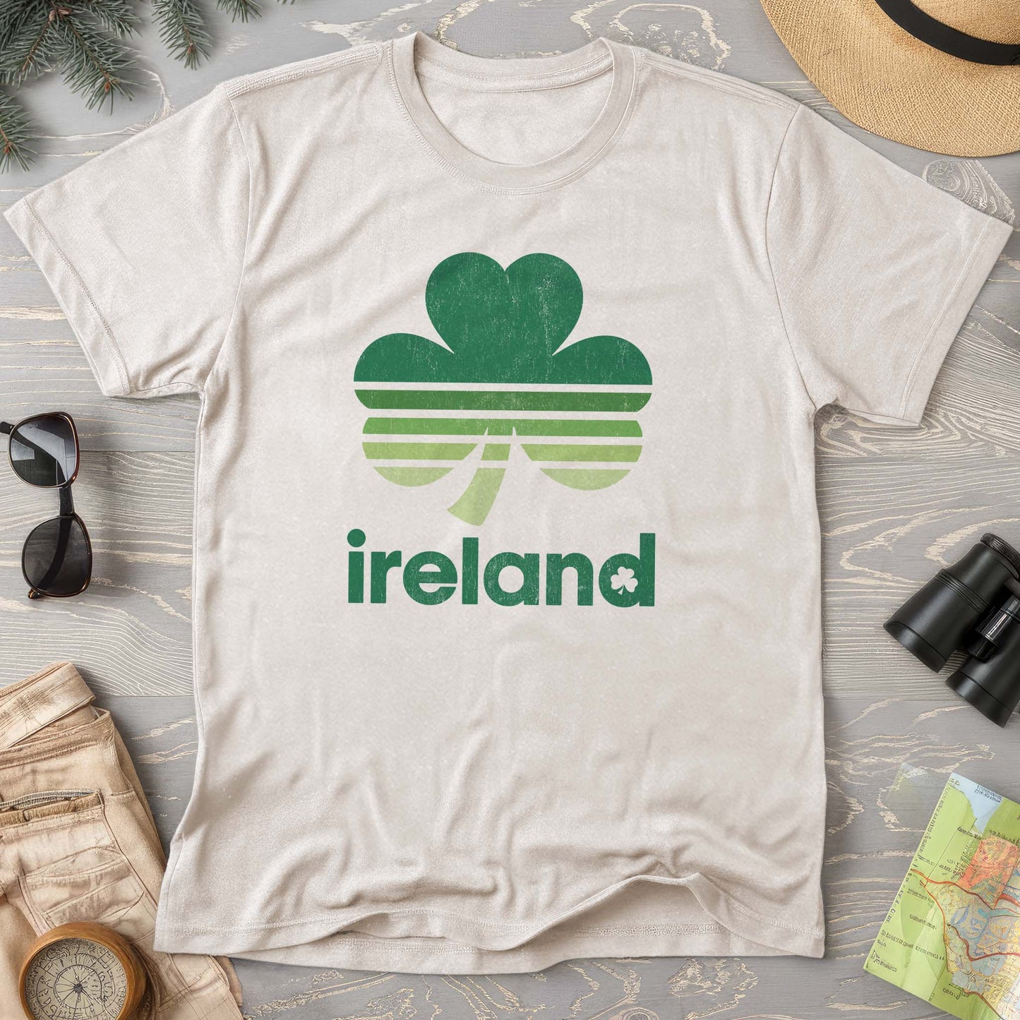 Ireland Retro Shamrock Comfort Colors T-Shirt