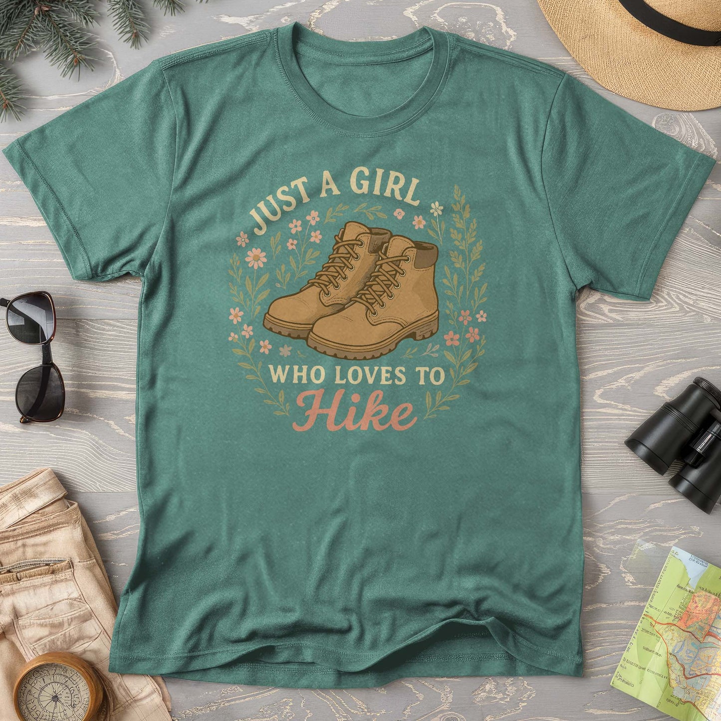 Just a Girl Who Loves to Hike Comfort Colors T-Shirt