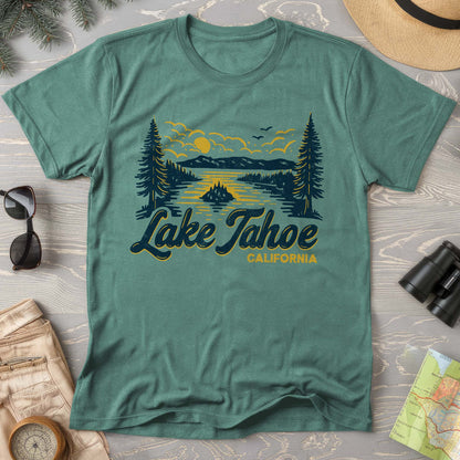 Lake Tahoe Emerald Bay Sketch Comfort Colors T-Shirt