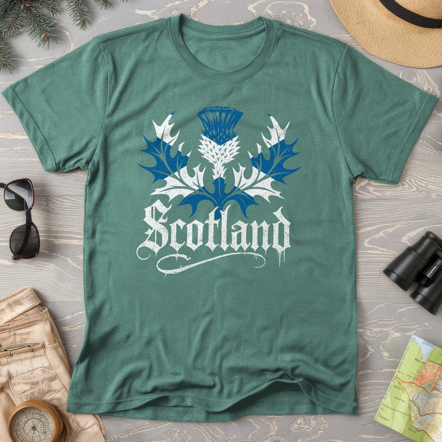 Scotland Gothic Thistle Comfort Colors T-Shirt
