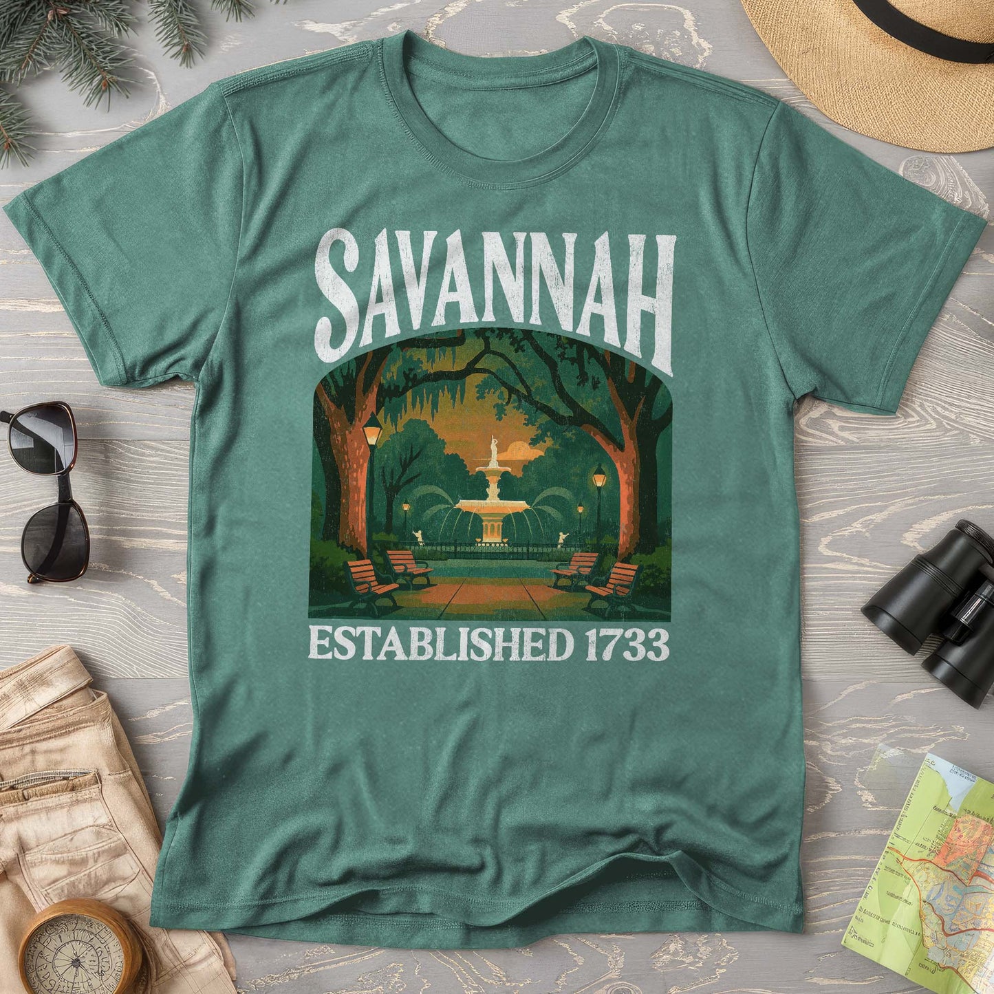 Savannah Georgia "Big and Bold" Comfort Colors T-Shirt