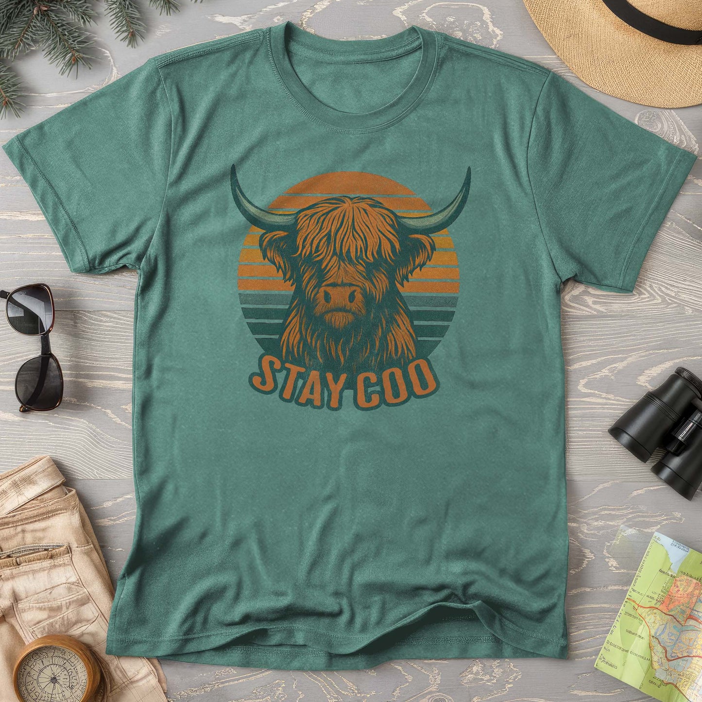 Highland Cow "Stay Coo" Comfort Colors T-Shirt
