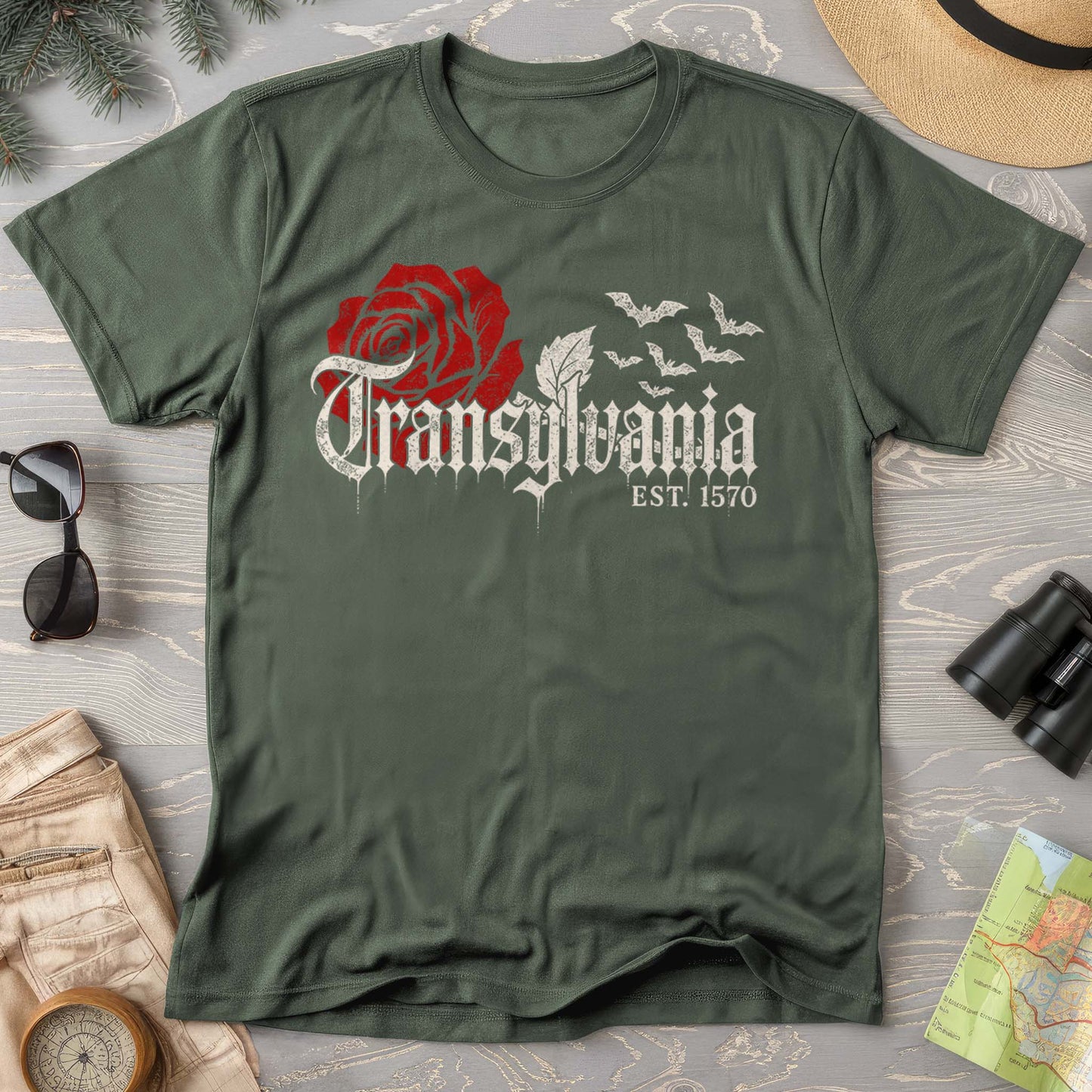 Transylvania Gothic Rose Comfort Colors T-Shirt