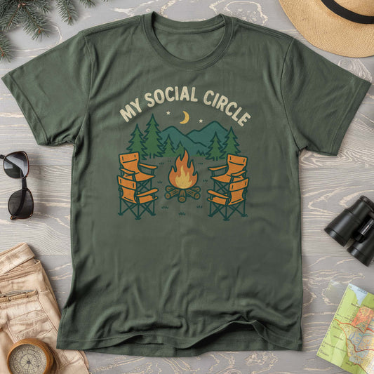 Camping "Social Circle" Comfort Colors T-Shirt