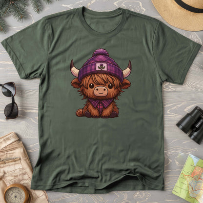 Tartan Highland Cow Comfort Colors T-Shirt