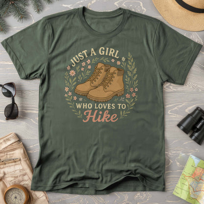 Just a Girl Who Loves to Hike Comfort Colors T-Shirt