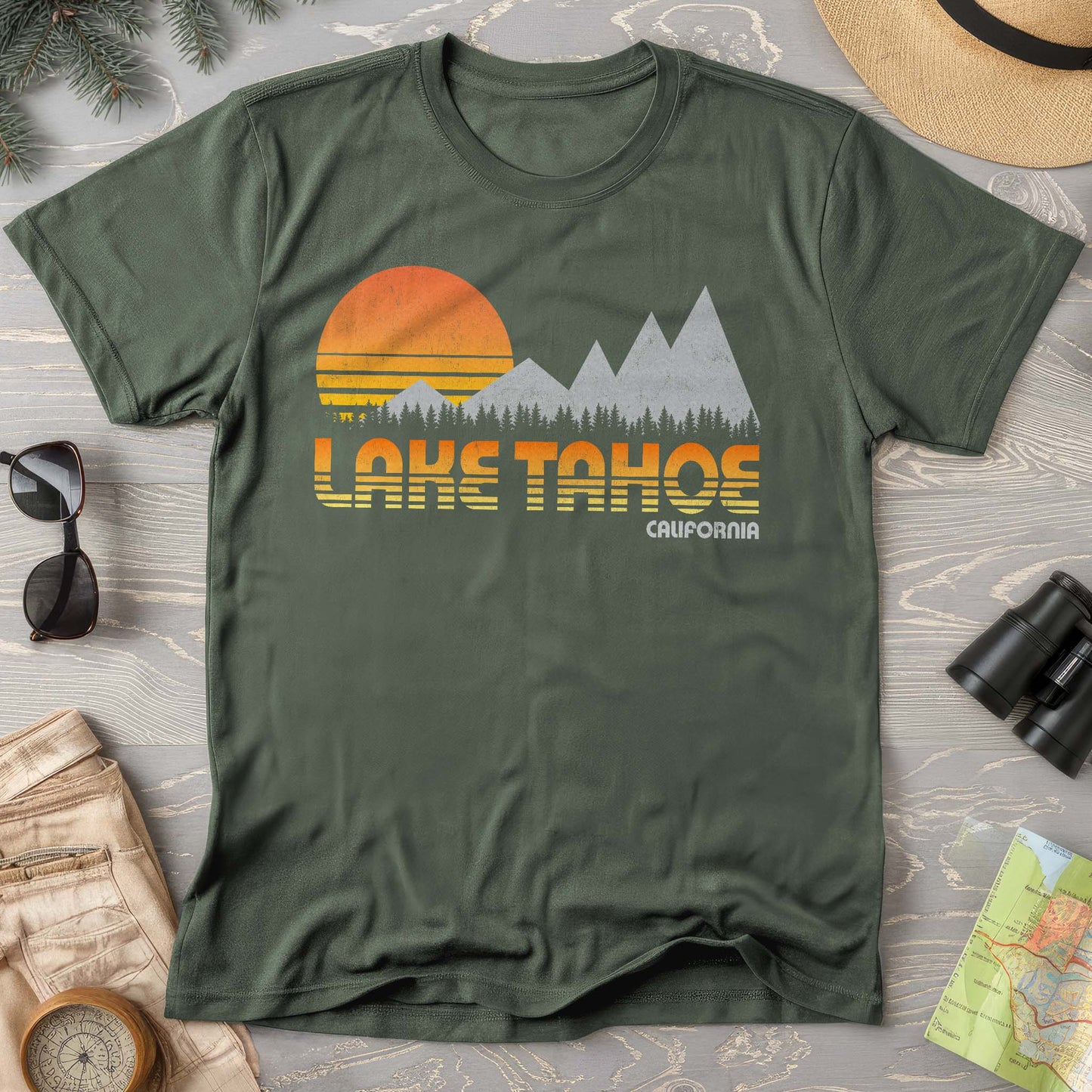 Lake Tahoe Retro 80's Comfort Colors T-Shirt