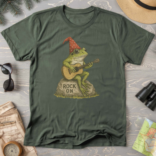 Cottagecore Frog "Rock On" Comfort Colors T-Shirt