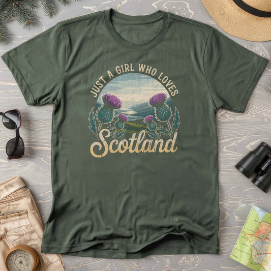 Just a Girl Who Loves Scotland Comfort Colors T-Shirt