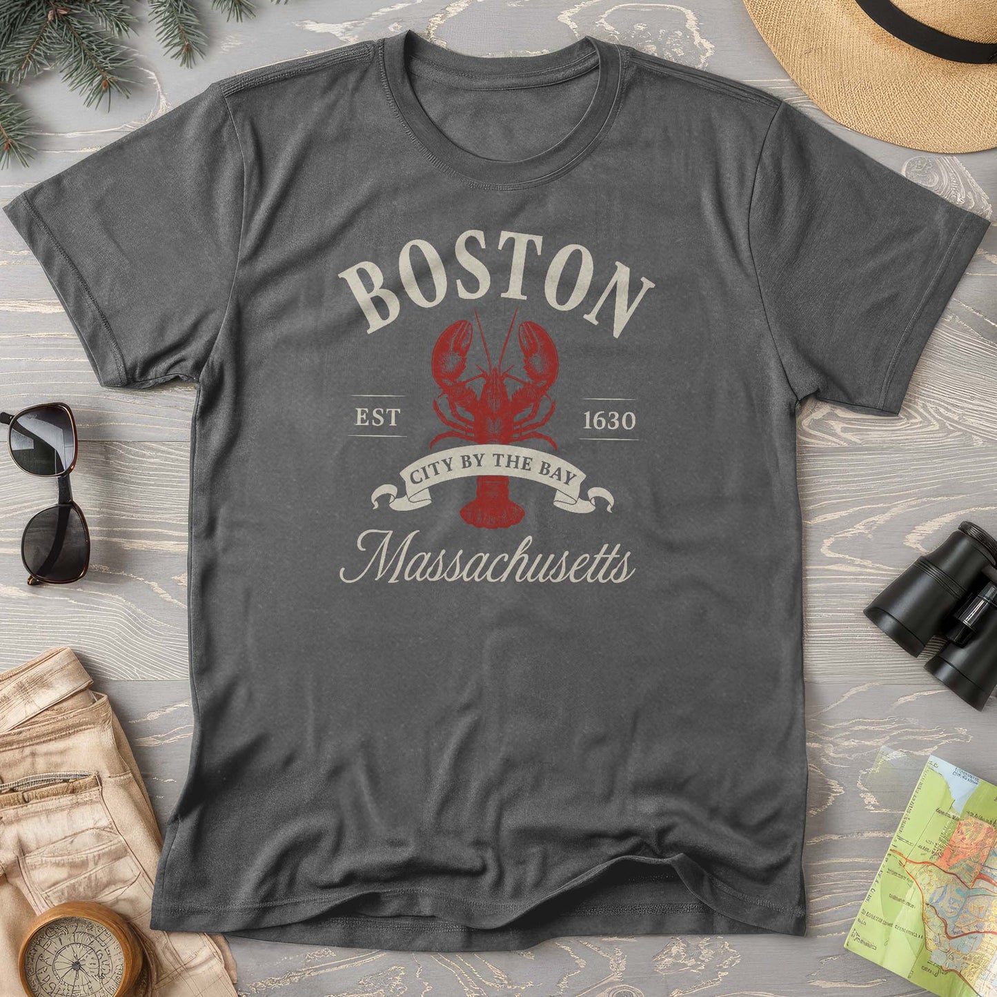 Boston City By the Bay Lobster Comfort Colors T-Shirt