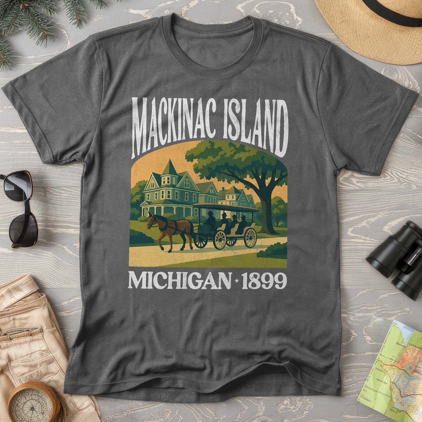 Mackinac Island Michigan "Big and Bold" Comfort Colors T-Shirt