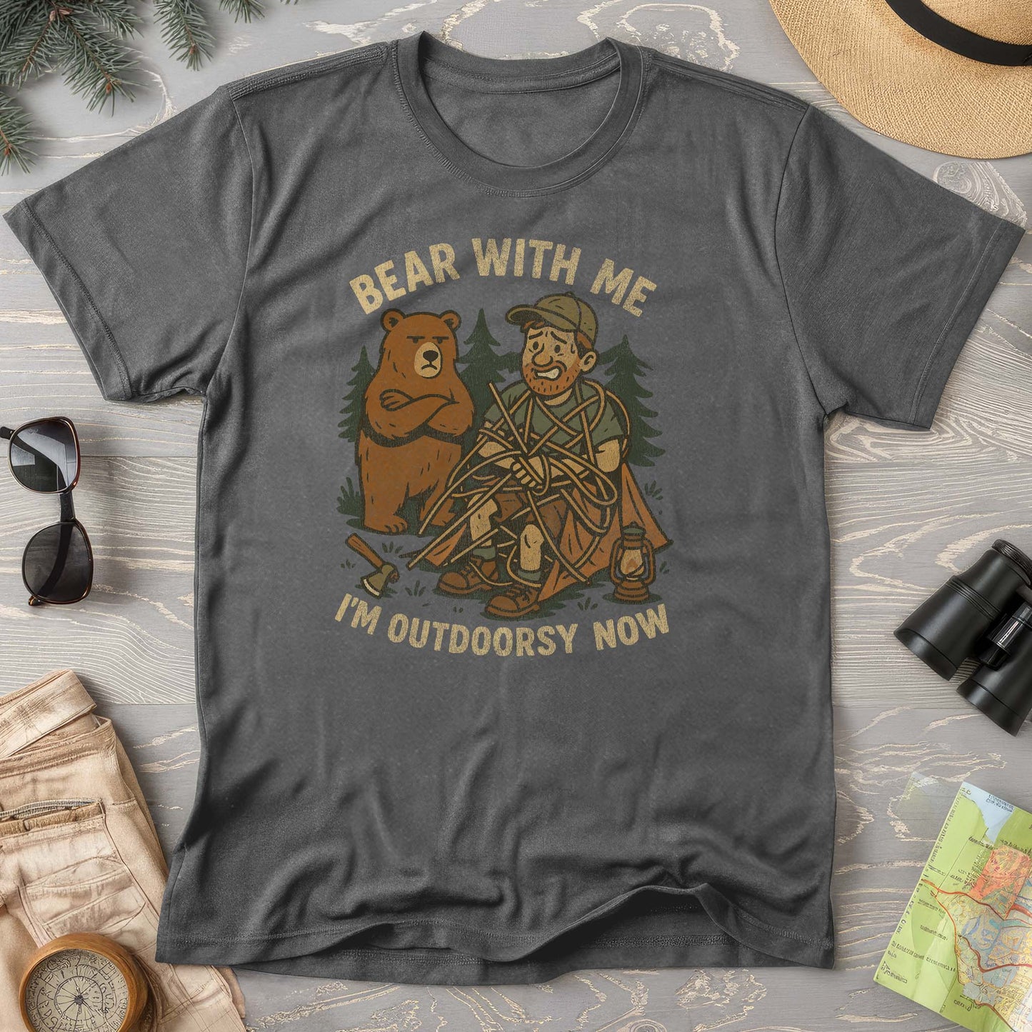 Men's "Bear With Me" Outdoorsy Comfort Colors T-Shirt